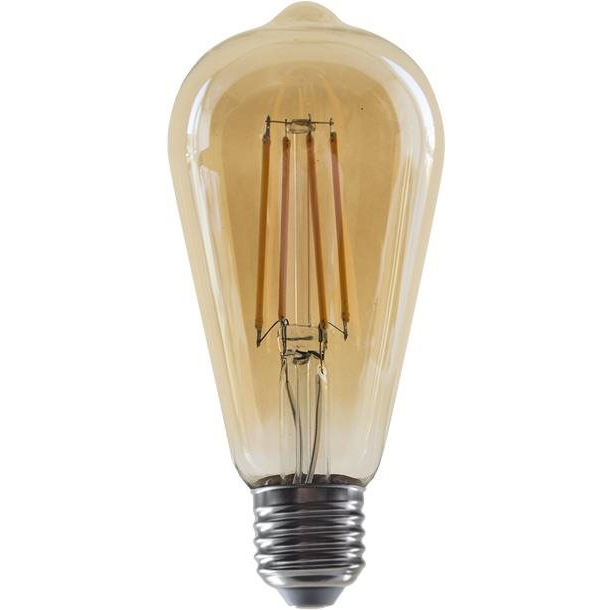 LED Filament Amber ST64 izzó 8W/230V/E27/2700K/900Lm/360° (CONDI8WWAM)