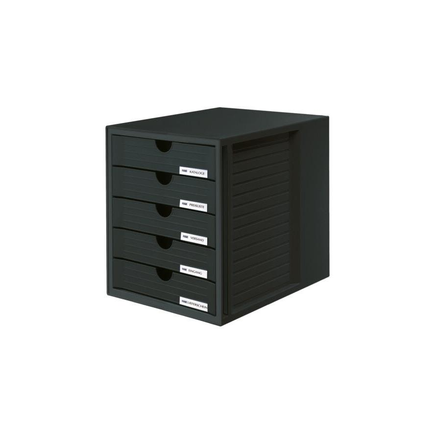 HAN Systembox 1450-13 Fiókos irattároló Fekete DIN A4, DIN C4 Fiókok száma: 5 (1450-13)