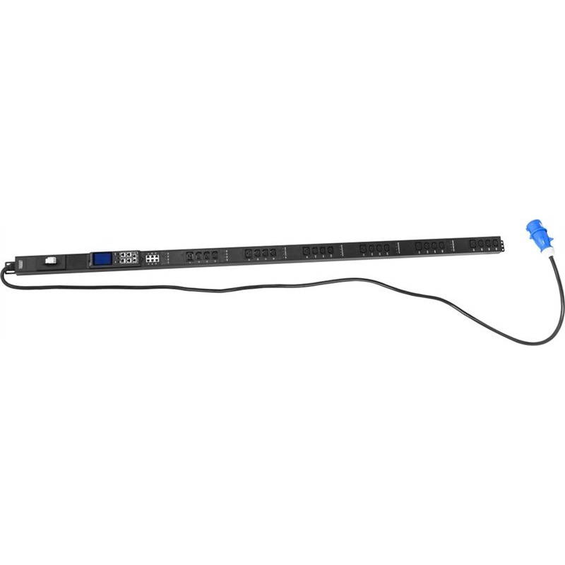 SMART PDU Áramelosztó 0U, IEC 60309 32A/250V dugó, 18x C13 10A/250V aljzat, 6x C19 16A/250V, 32A (DN-NP2-V4-18C13-6C19)