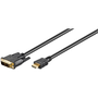 Goobay DVI-D - HDM kábel 1.5m fekete (51881)