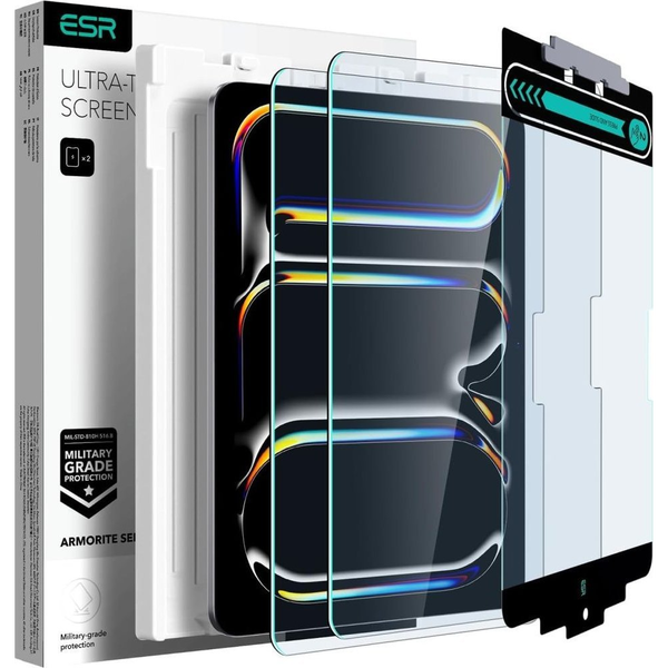 Комплект от 2 прозрачни защитни фолиа Case Friendly ESR Armorite, съвместими с iPad Pro 11 инча 2024 г
