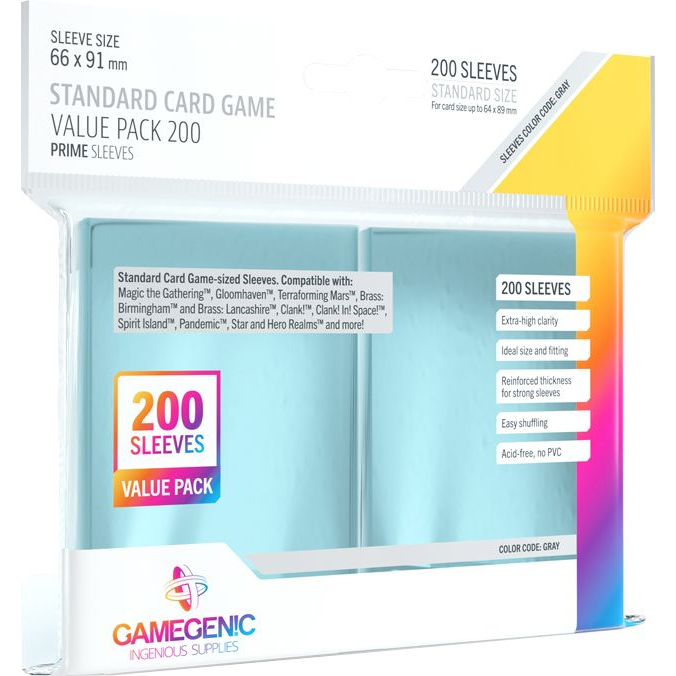 GameGenic Value Pack Standard Sleeves kártyavédő - 200db (2002700)
