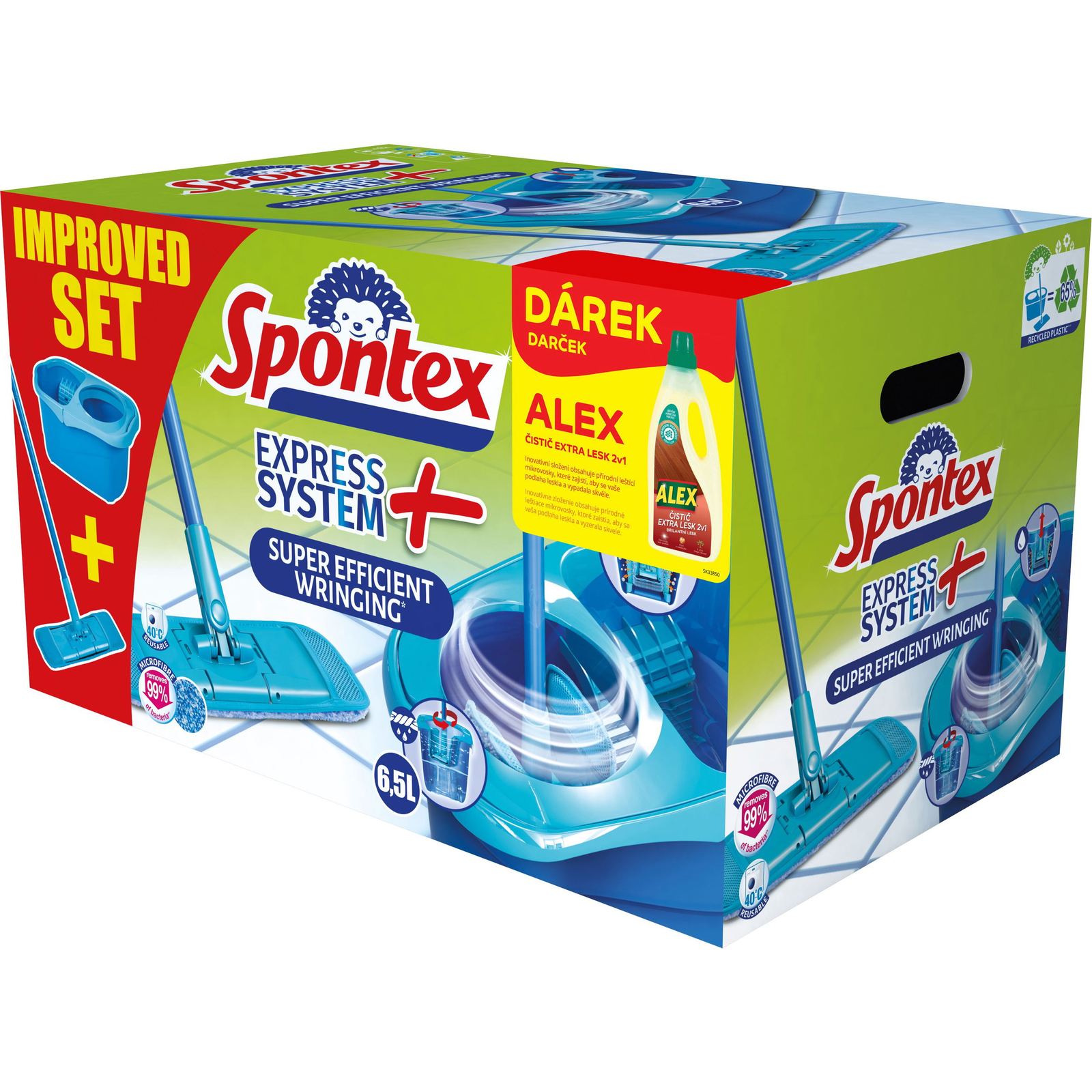 SPONTEX Express System+ Alex Extra fényes, 2in1 (750 ml) (3384120038967)
