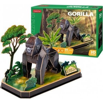  Cubic Fun CUBIC FUN PUZZLE 3D ZWIERZĘTA GORYL.
