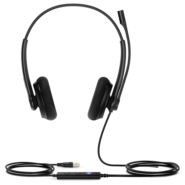 Yealink UH34 Lite Dual Teams Headset Ledningsført Kontor/Callcenter USB Type-A Sort
