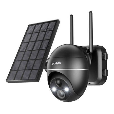 IeGeek ZS-GX4S 5MP WiFi kültéri kamera napelem panellel fekete (5906168438172) (ZS-GX4S Black)