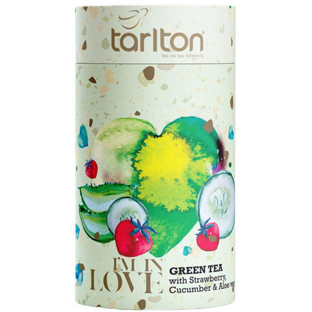 Tarlton Green Love Strawberry, Cucumber &amp; Aloe vera, papír 100 g (4792331002650)