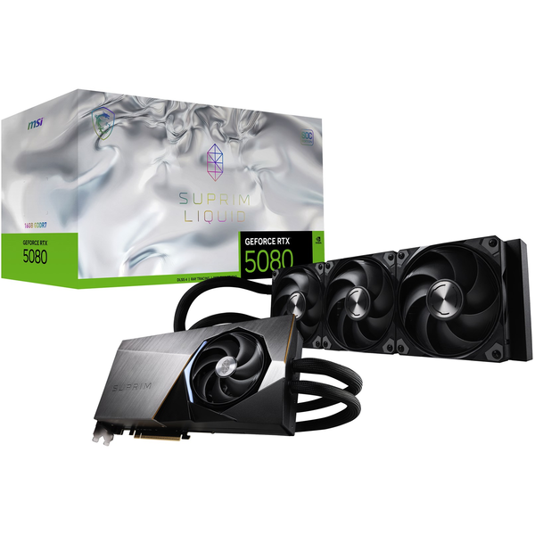 MSI SUPRIM GEFORCE RTX 5080 16G LIQUID SOC grafická karta NVIDIA 16 GB GDDR7