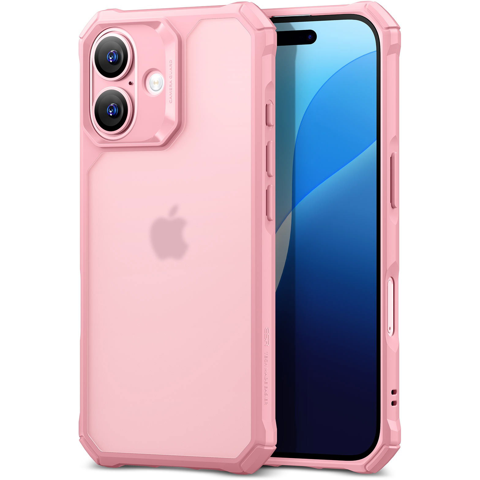 ESR Air Armor Clear Case iPhone 16 Frosted Pink tok (1A7750601)