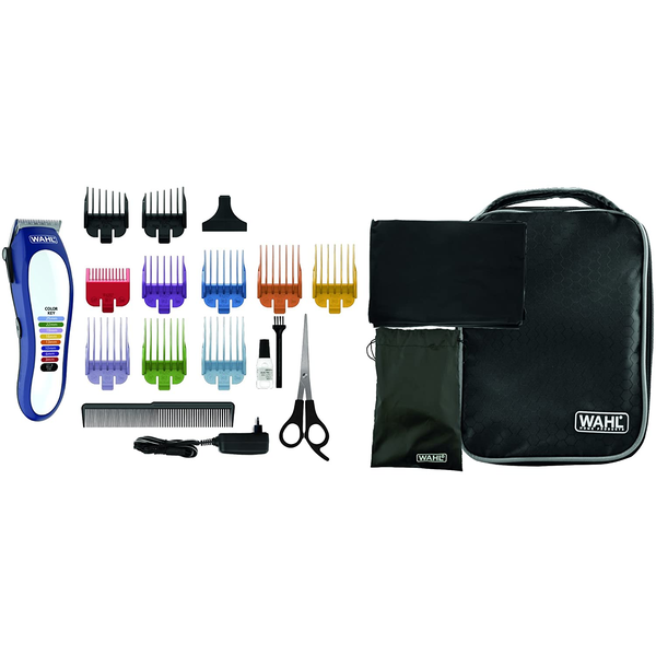 Машинка за подстригване Wahl Lithium Ion Color Pro Clipper 79600-3716, Сива/Синя