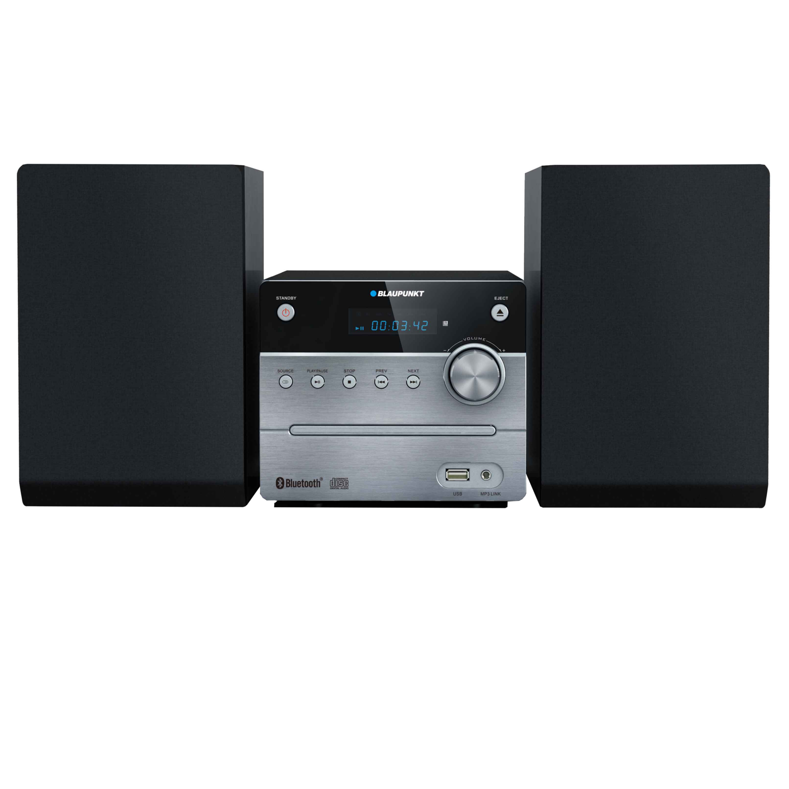 Blaupunkt MS12BT Micro HiFi Rendszer - Fekete/Ezüst (MS12BT)
