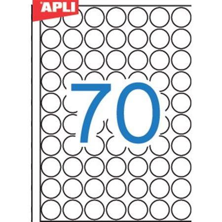 APLI 19 mm kör etikett, A5 hordozón 1050 darab (LCA1853) (LCA1853)