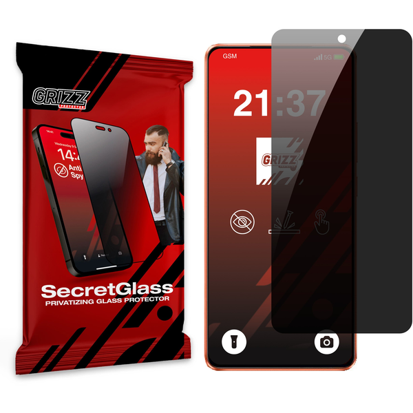 Matowe szkło prywatyzujące GrizzGlass SecretGlass do Vivo iQOO Z10 Turbo Pro