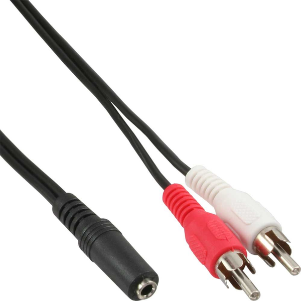 InLine 89940D cavo audio 2 x RCA 3.5mm Nero