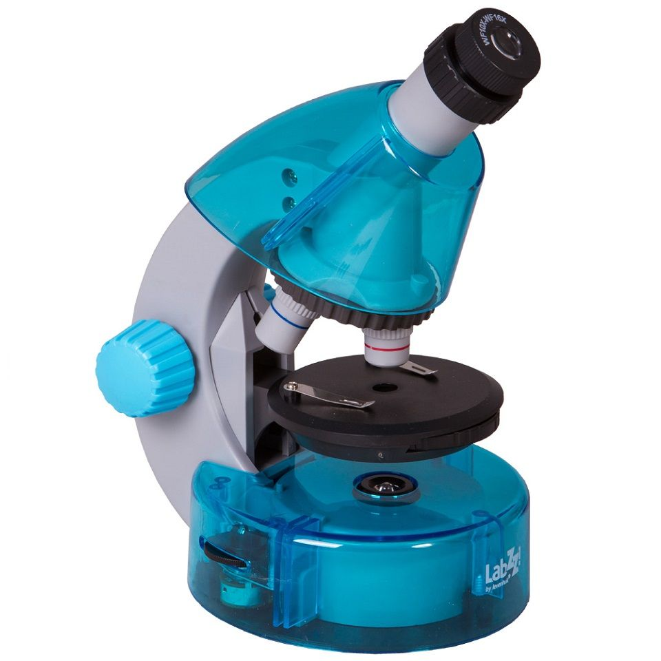 Levenhuk 40-640X kezdő monokuláris mikroszkóp szett Azúr (70221) (70221)