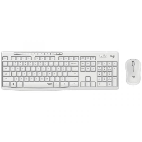 Logitech MK295 Silent Wireless Combo tastiera Mouse incluso Ufficio RF Wireless Ungherese Bianco
