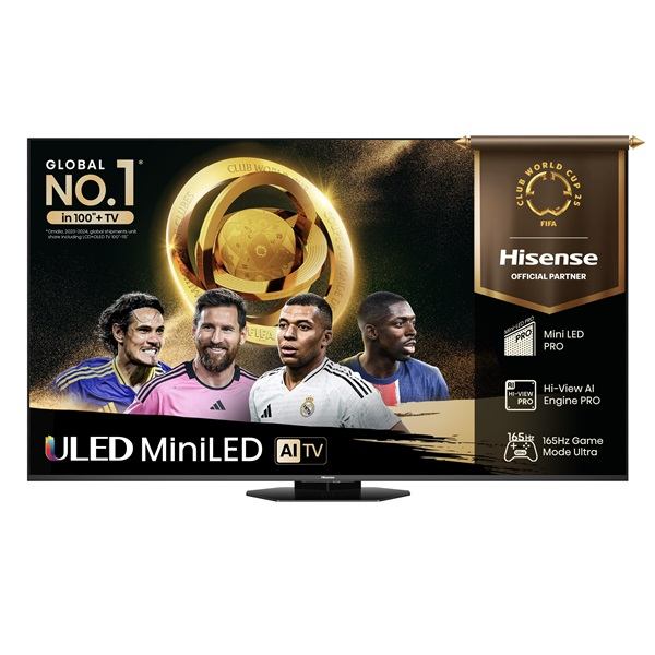 Hisense 65U8Q 165,1 cm (65") 4K Ultra HD Smart TV Wi-Fi Sort, Grå