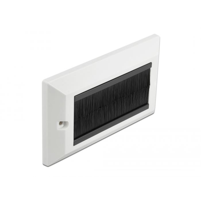 Delock Kábelrendező keret fekete fésűsávokkal 146 x 86 mm (66492) (d66492)