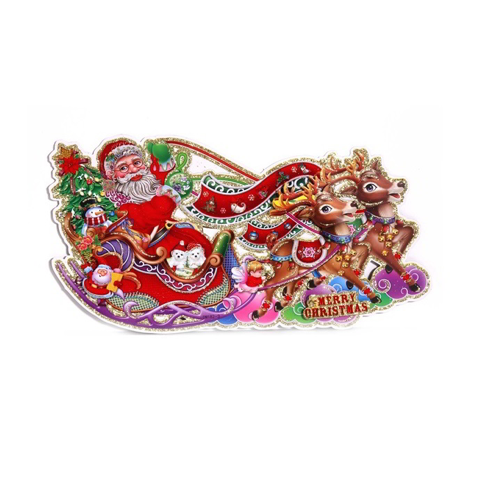 Iris 3D Mikulás dekoráció 2db karton 24x45cm (022-20)