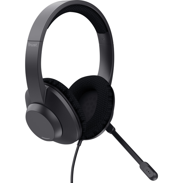 Trust Ayda Max Headset Ledningsført Opkald/musik USB Type-C / USB Type-A Sort