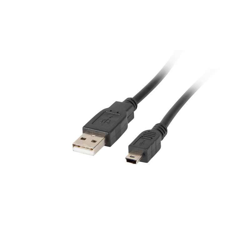 Kábel Lanberg USB - miniUSB 1,8m (CA-USBK-10CC-0018-BK)