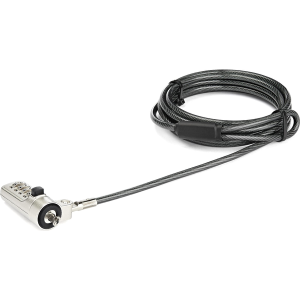 StarTech.com LTLOCKNBL kabelslot Zwart, Zilver 2,043 m