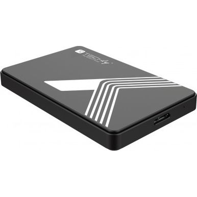Techly I-CASE USB3-SL25TY caja para disco duro externo Carcasa de disco duro/SSD Negro 2.5"