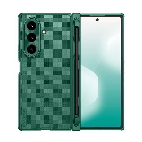 Nillkin SUPER FROSTED FOLD műanyag telefonvédő (mágneses, érdes felület, asztali tartó, érintő ceruza) SÖTÉTZÖLD Samsung Galaxy Z Fold7 (SM-F966) (GP-175990)