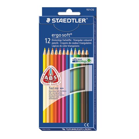 Staedtler Ergo Soft Háromszögletű Színes ceruza készlet 12 db - Vegyes (157 C12)