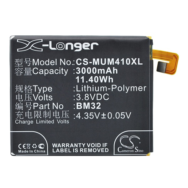Cameron Sino Li-Polymer akku (3.8V/3000mAh, Xiaomi BM32 kompatibilis) FEKETE Xiaomi Mi 4 (CS-MUM410XL)
