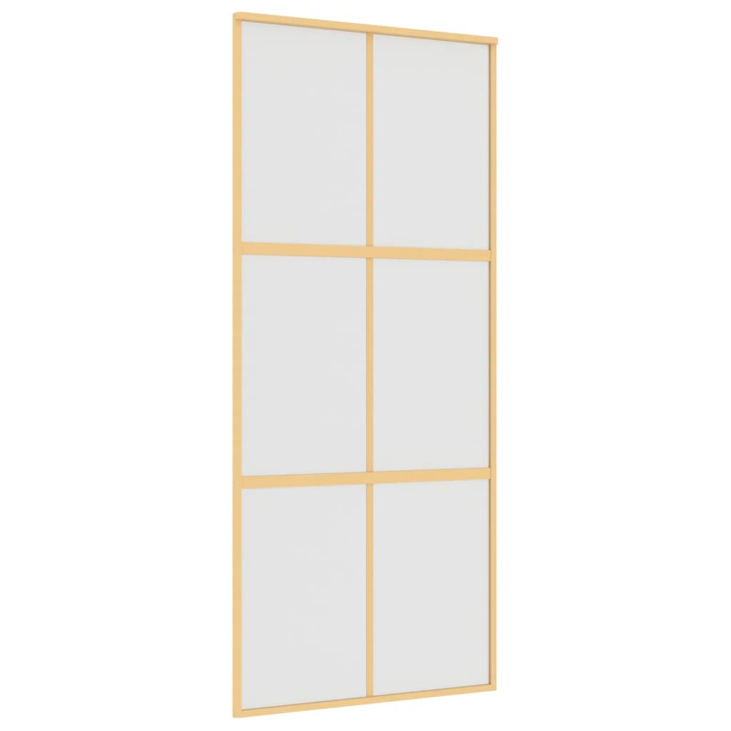 aranyszínű ESG tejüveg és alumínium tolóajtó 90 x 205 cm (155158)