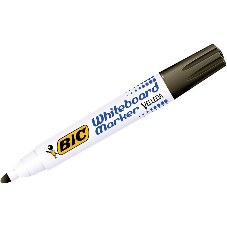 Bic Velleda 1701 Táblamarker - Kerek, Fekete (1199170109)