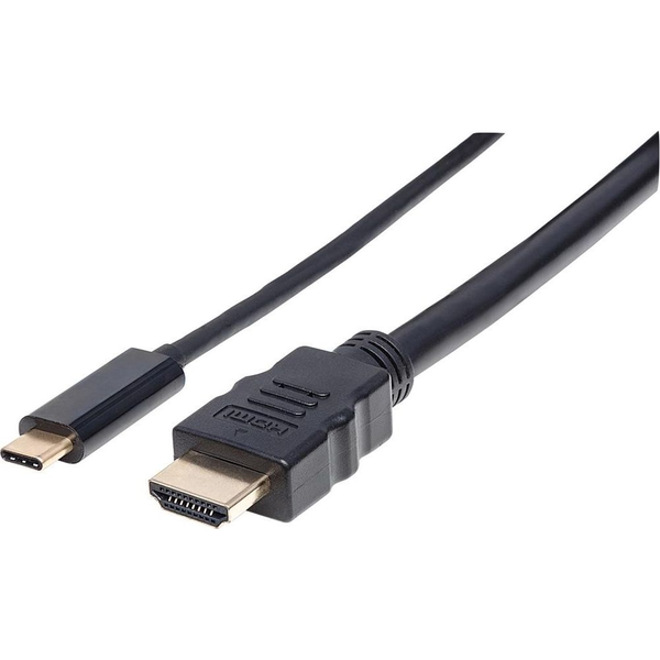 Manhattan 151764 video kabel adapter 2 m USB Type-C HDMI Type A (Standaard) Zwart