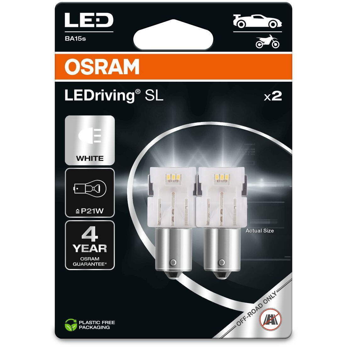 OSRAM LEDriving SL P21W hideg fehér 6000K 12V, 2 db a csomagban (7506DWP-2BL)