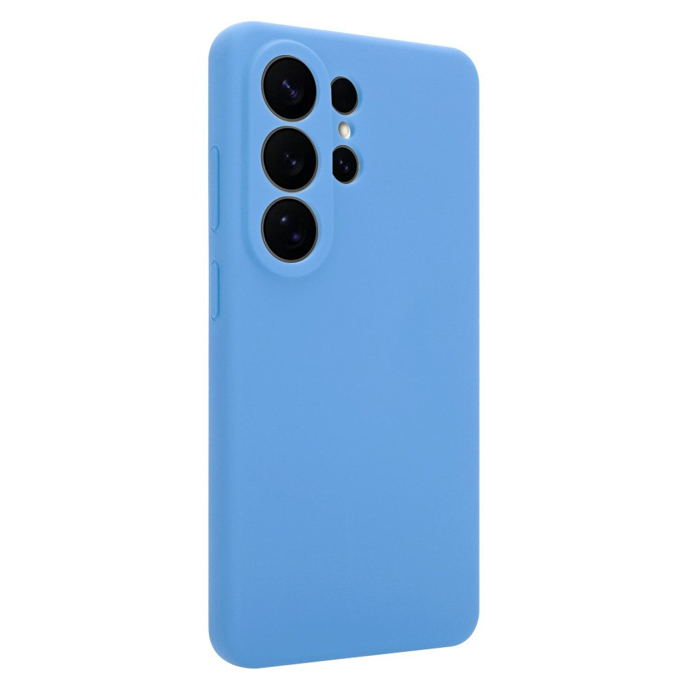 Samsung Galaxy S26 Ultra SM-S948, Szilikon tok, mikrofiber plüss belső, Tactical Velvet Smoothie, világoskék (8596311300844)
