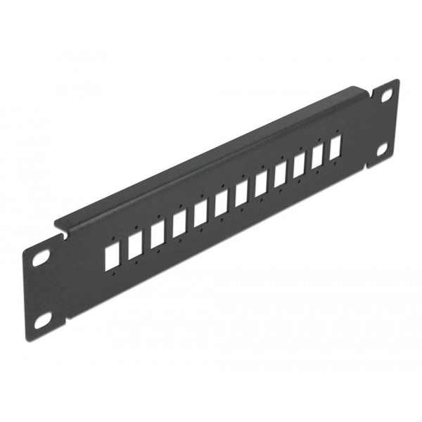 Delock 10 Zoll LWL Patchpanel 12 Port fur SC Simplex / LC Duplex 1 HE schwarz