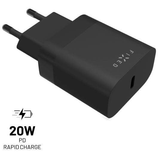 FIXED USB-C - PD, 20W, fekete (FIXC20N-C-BK)