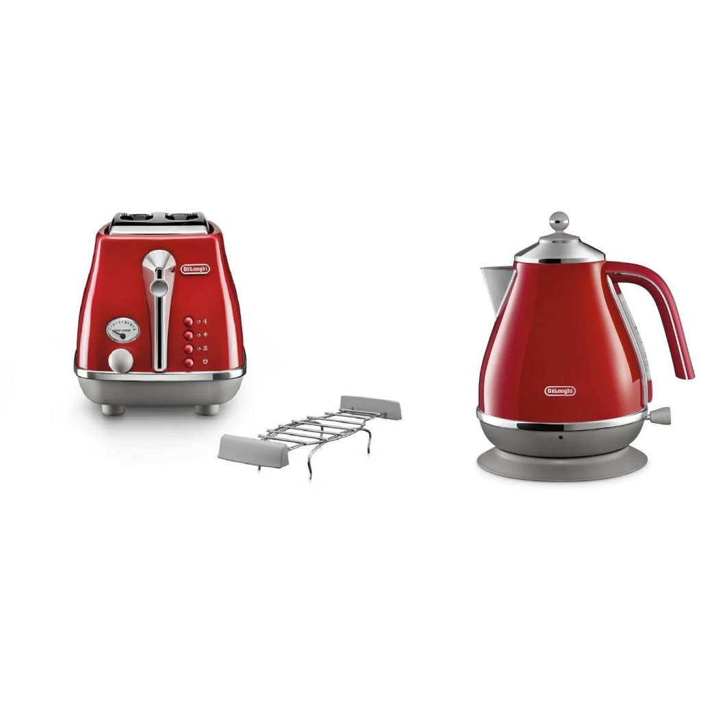 DeLonghi Icona Capitals reggeliző kollekció piros (KBOC2001.R + CTOC2103.R) (KBOC2001.R + CTOC2103.R)