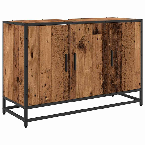 Fürdőszobai mosdószekrény Régi fa 90 x 33 x 60 cm Faanyag