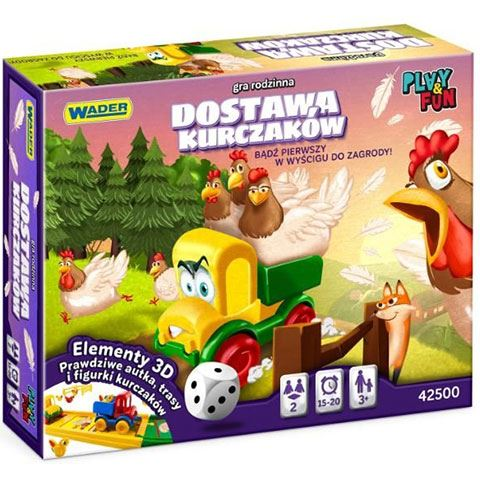 Wader Play & Fun: Chicken Delivery - Csirkefuvar társasjáték (42500) (W42500)