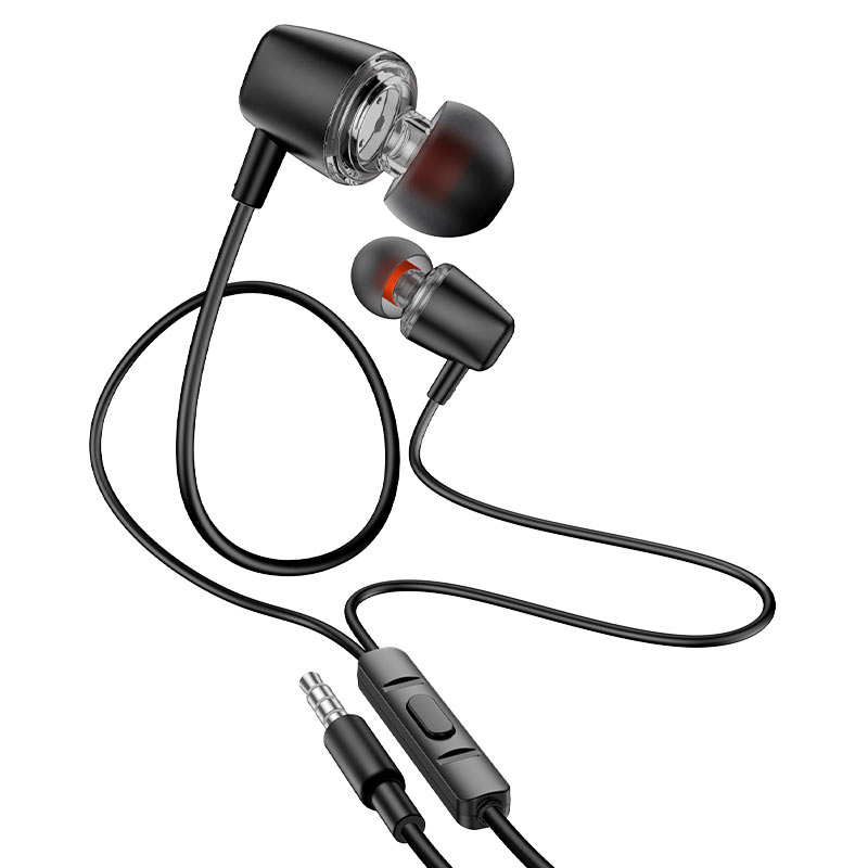 HOCO M107 Discoverer Vezetékes Headset - Fekete (HC794550)