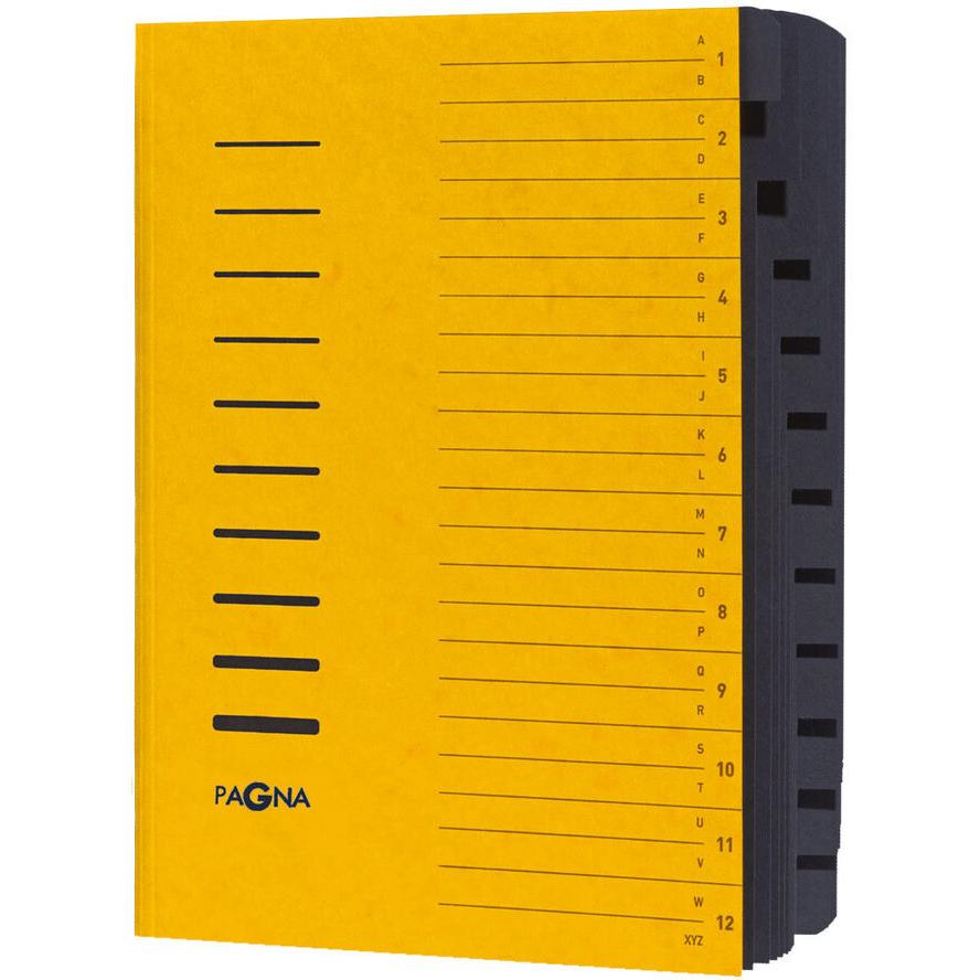 PAGNA Ordnungsmappe 12 Fächer 1-12/A-Z gelb (24122-05) (24122-05)