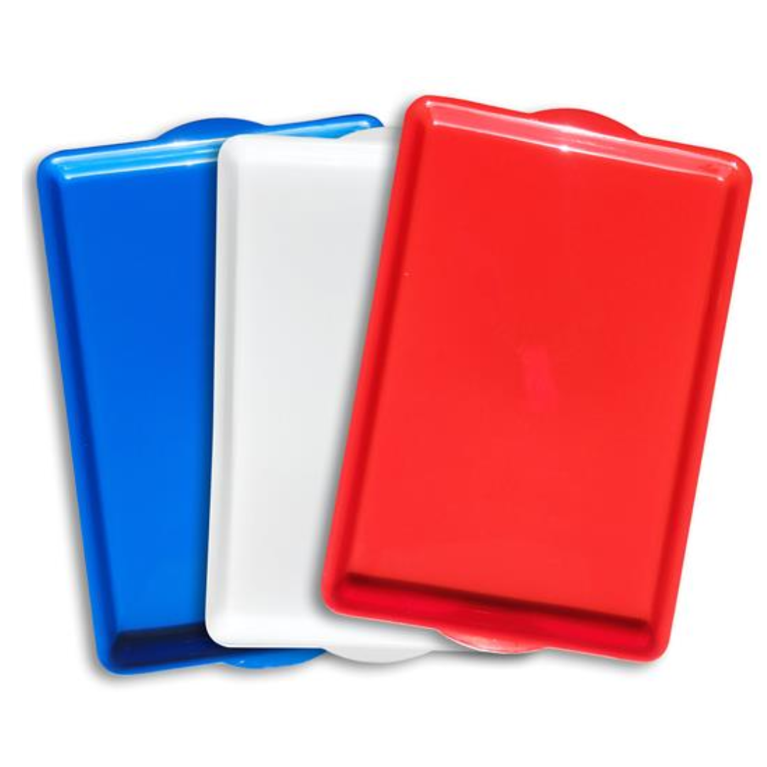 Szögletes műanyag tálca 43x28 cm - Fehér (1605MUA001U)