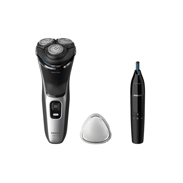 Philips S3243/12 мъжка самобръсначка Въртяща се самобръсначка Тример Черен, Син