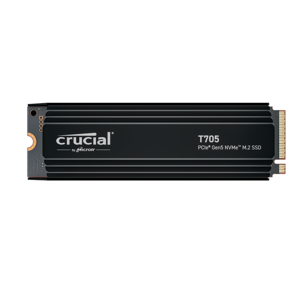 Crucial T705 1TB M.2 NVMe PCIe Gen5 SSD hűtőbordával