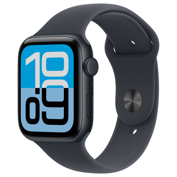 Apple Watch SE3 GPS + Cellular 44 mm, черен алуминиев спортен каишка