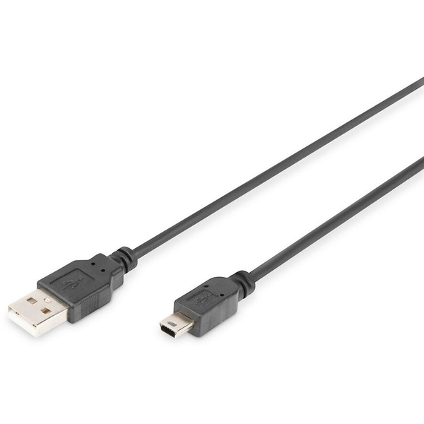 DIGITUS Anschlusskabel USB2.0/A -> miniB  St/St 1.0m schwarz