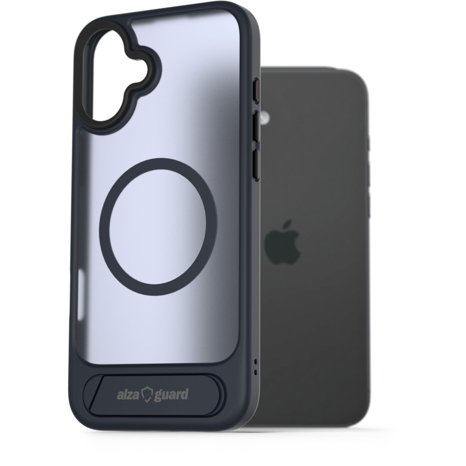 AlzaGuard Matte Case with Stand Compatible with MagSafe for iPhone 16 Plus sötétkék tok (AGD-PCH000112D)