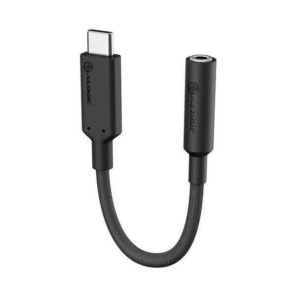 ALOGIC ELPC35A-BK mobiele telefoonkabel Zwart 0,1 m USB-C 3,5 mm