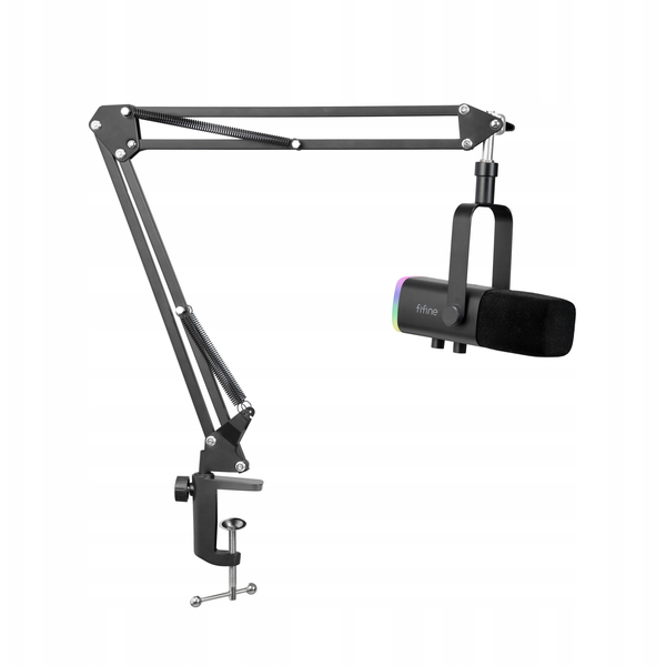 Microfon dinamic de studio Fifine AM8T USB/XLR RGB cu stativ PnP